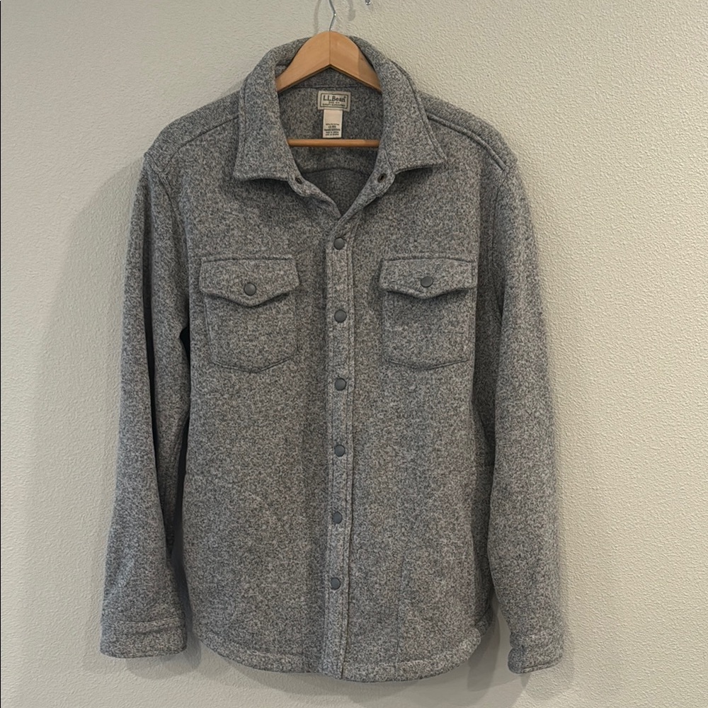 L.L. Bean Heather Gray Knit Sweater